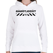 PRINTFASHION tűzoltósag-black - Női kapucnis pulóver - Fehér női pulóver, kardigán