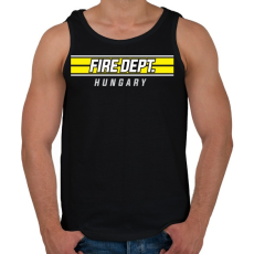 PRINTFASHION Tűzoltóság Magyarország - Férfi atléta - Fekete