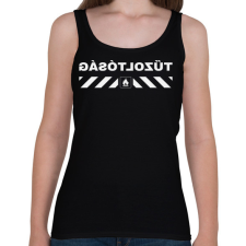 PRINTFASHION tűzoltósag-white - Női atléta - Fekete női trikó