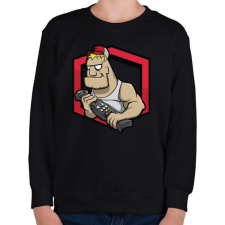 PRINTFASHION TV Troll - Gyerek pulóver - Fekete gyerek pulóver, kardigán