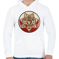 PRINTFASHION TWD - Férfi kapucnis pulóver - Fehér