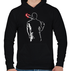 PRINTFASHION TWD- Negan Lucille - Férfi kapucnis pulóver - Fekete
