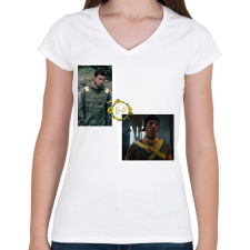 PRINTFASHION Twenty One Pilots - Női V-nyakú póló - Fehér női póló