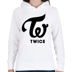 PRINTFASHION Twice - Női kapucnis pulóver - Fehér