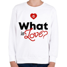 PRINTFASHION Twice: What is Love? - Gyerek pulóver - Fehér
