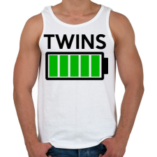 PRINTFASHION TWINS - Férfi atléta - Fehér atléta, trikó