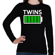 PRINTFASHION TWINS - Női hosszú ujjú póló - Fekete női póló