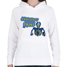 PRINTFASHION Twint - Női kapucnis pulóver - Fehér női pulóver, kardigán