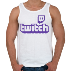 PRINTFASHION Twitch - Férfi atléta - Fehér
