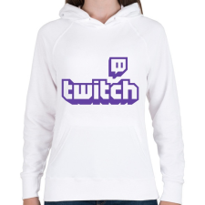 PRINTFASHION Twitch - Női kapucnis pulóver - Fehér női pulóver, kardigán