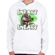 PRINTFASHION Twitch - SNEAKY, SNEAKY - Gyerek kapucnis pulóver - Fehér