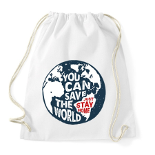 PRINTFASHION U can save the world!  - Sportzsák, Tornazsák - Fehér tornazsák