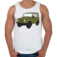 PRINTFASHION Uaz - Férfi atléta - Fehér atléta, trikó