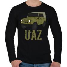 PRINTFASHION uaz - Férfi hosszú ujjú póló - Fekete férfi póló