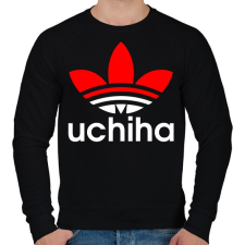 PRINTFASHION Uchiha (Adidas logo) - Férfi pulóver - Fekete férfi pulóver, kardigán