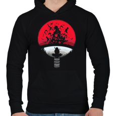 PRINTFASHION Uchiha Clan - Férfi kapucnis pulóver - Fekete