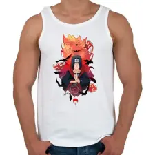 PRINTFASHION Uchiha Itachi - Férfi atléta - Fehér atléta, trikó