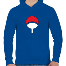 PRINTFASHION Uchiha jel - Férfi kapucnis pulóver - Királykék