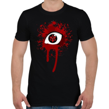 PRINTFASHION Uchiha mangekyou sharingan naruto - Férfi póló - Fekete férfi póló