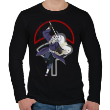 PRINTFASHION Uchiha Obito - Férfi hosszú ujjú póló - Fekete férfi póló