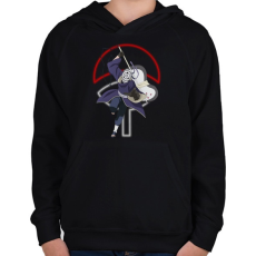 PRINTFASHION Uchiha Obito - Gyerek kapucnis pulóver - Fekete