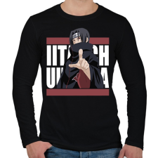 PRINTFASHION Ucsiha Itachi - Férfi hosszú ujjú póló - Fekete férfi póló