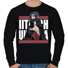 PRINTFASHION Ucsiha Itachi - Férfi pulóver - Fekete