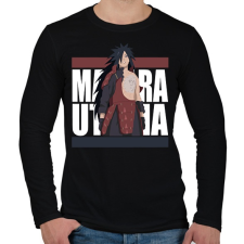 PRINTFASHION Ucsiha Madara - Férfi hosszú ujjú póló - Fekete férfi póló