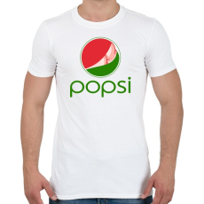 PRINTFASHION Üdítő magyar Popsi - Férfi póló - Fehér