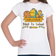 PRINTFASHION Üdv a suliban! - Női póló - Fehér