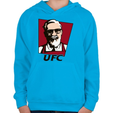PRINTFASHION UFC CM - Gyerek kapucnis pulóver - Azúrkék