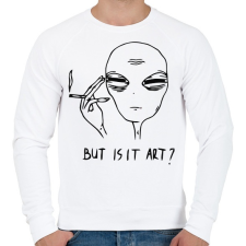 PRINTFASHION Ufo art - Férfi pulóver - Fehér férfi pulóver, kardigán