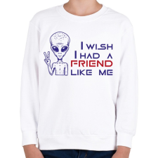 PRINTFASHION UFO barát - Gyerek pulóver - Fehér gyerek pulóver, kardigán