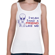 PRINTFASHION UFO barát - Női atléta - Fehér női trikó
