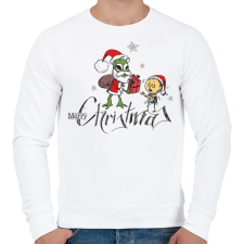 PRINTFASHION ufo karácsony - Férfi pulóver - Fehér férfi pulóver, kardigán