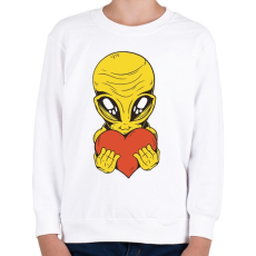 PRINTFASHION UFO love me - Gyerek pulóver - Fehér