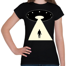 PRINTFASHION UFO - Női póló - Fekete női póló