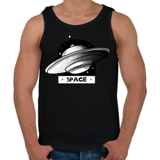 PRINTFASHION UFO SPACE - Férfi atléta - Fekete