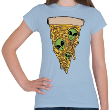 PRINTFASHION Ufó-szelet - Női póló - Világoskék női póló