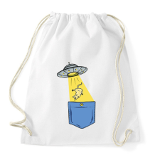 PRINTFASHION Ufós zsebminta - Sportzsák, Tornazsák - Fehér tornazsák