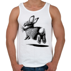 PRINTFASHION Ugró nyúl / cuki nyuszi rajz - Férfi atléta - Fehér