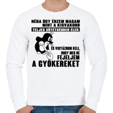 PRINTFASHION Úgy érzem magam mint a kisvakond - Férfi pulóver - Fehér