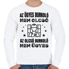 PRINTFASHION Ügyes burkoló - Férfi pulóver - Fehér férfi pulóver, kardigán