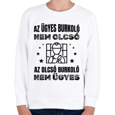 PRINTFASHION Ügyes burkoló - Gyerek pulóver - Fehér gyerek pulóver, kardigán
