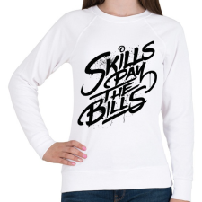 PRINTFASHION Ügyességi játék a számlákkal - Női pulóver - Fehér női pulóver, kardigán