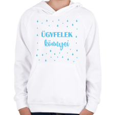 PRINTFASHION Ügyfelek könnyei - Bögre - Gyerek kapucnis pulóver - Fehér gyerek pulóver, kardigán