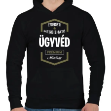 PRINTFASHION Ügyvéd prémium minőség - Férfi kapucnis pulóver - Fekete férfi pulóver, kardigán