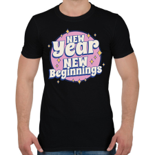 PRINTFASHION Új év, új kezdet - Férfi póló - Fekete férfi póló