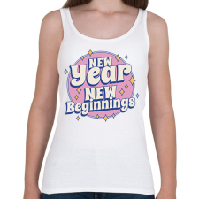 PRINTFASHION Új év, új kezdet - Női atléta - Fehér női trikó