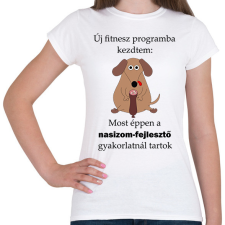 PRINTFASHION Új fitnesz programba kezdtem - Női póló - Fehér női póló